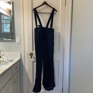 Slalom Ski Pants Women's size 12 Navy with Suspenders